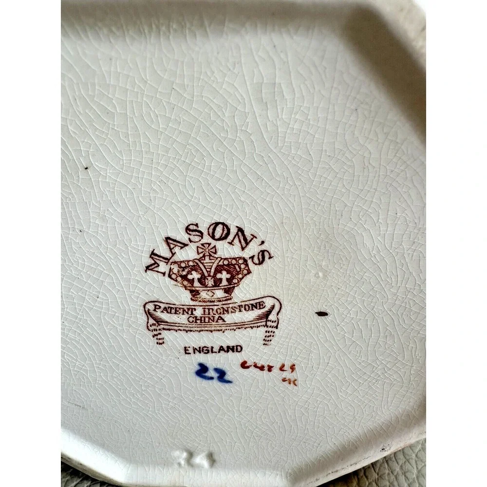 ANTIQUE MASON'S IRONSTONE LG JUG HP MANDARIN IMARI PATTERN 24k GOLD TRIM PERFECT